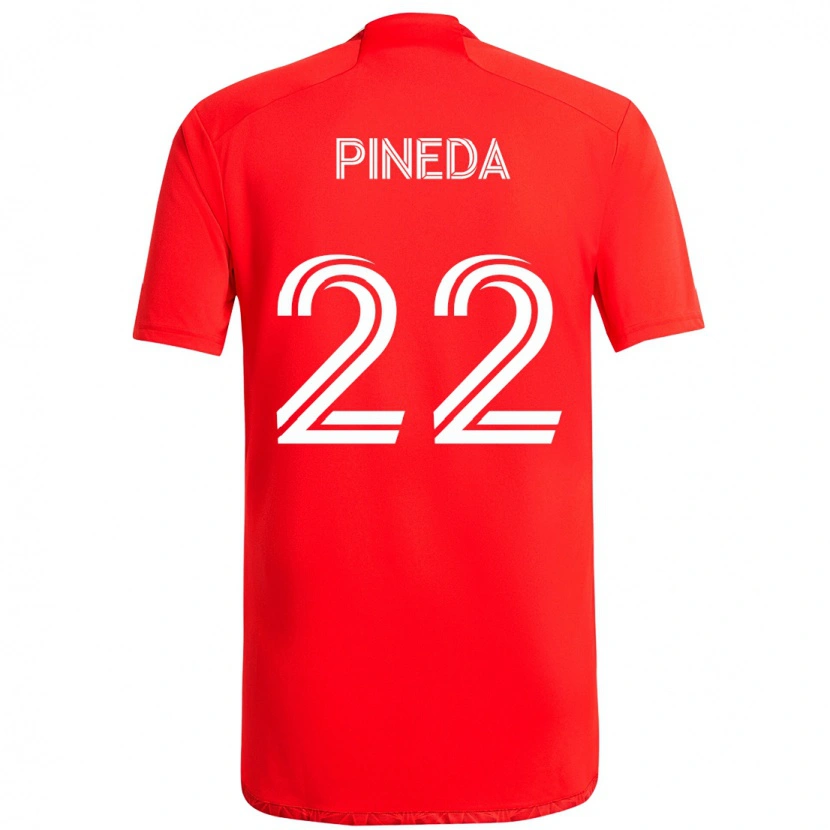 Danxen Mulher Camisola Mauricio Pineda #22 Vermelho Branco Principal 2025/26 Camisa Brasil