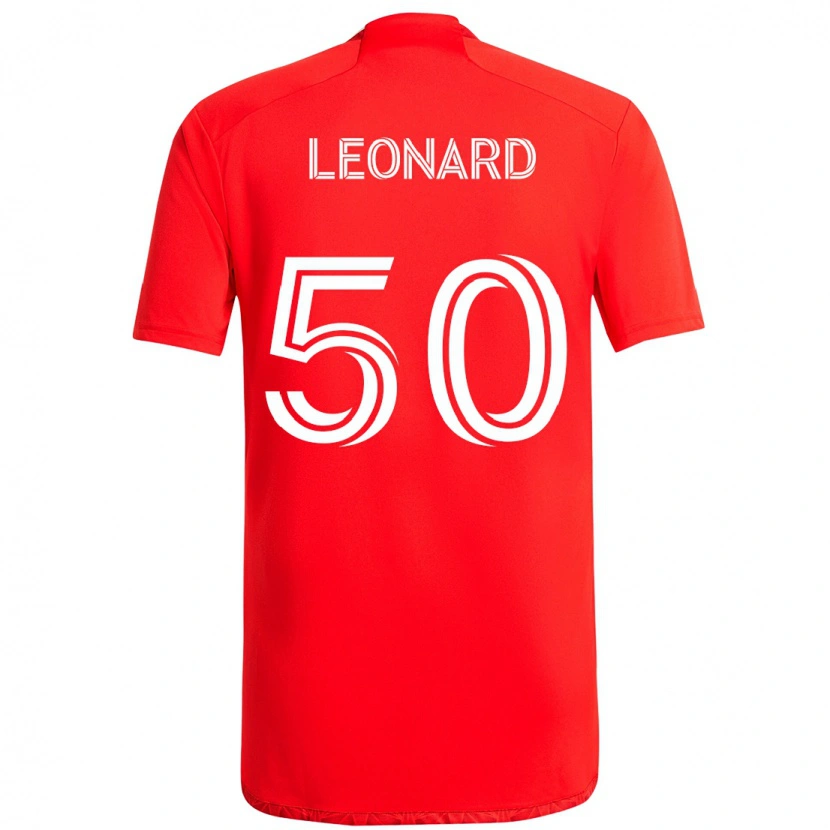 Danxen Mulher Camisola Eric Leonard #50 Vermelho Branco Principal 2025/26 Camisa Brasil