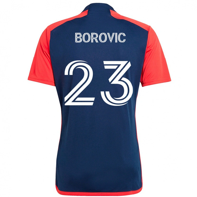 Danxen Mulher Camisola Luka Borovic #23 Azul Vermelho Principal 2025/26 Camisa Brasil