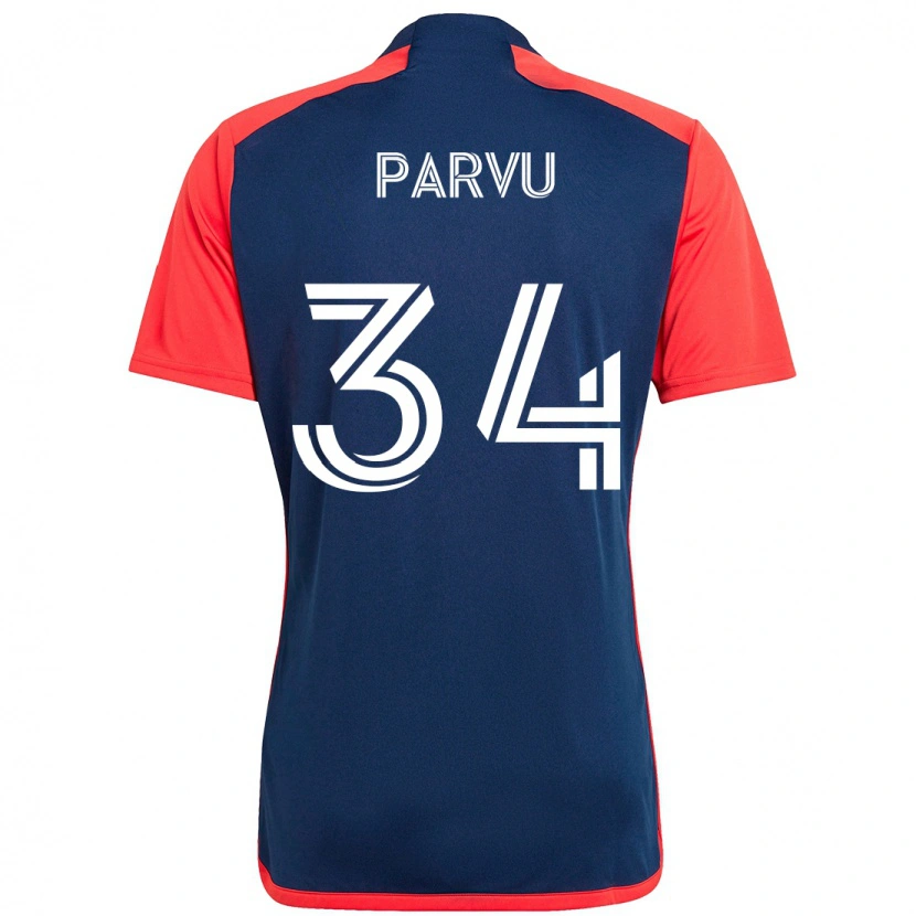 Danxen Mulher Camisola Alexandru Parvu #34 Azul Vermelho Principal 2025/26 Camisa Brasil