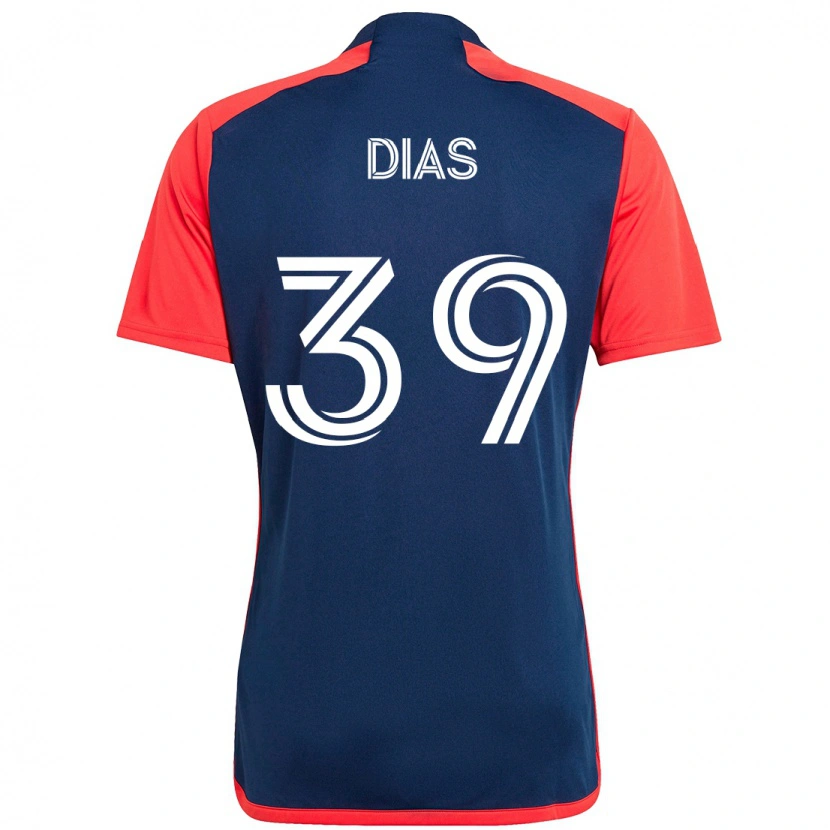 Danxen Mulher Camisola Marcos Dias #39 Azul Vermelho Principal 2025/26 Camisa Brasil