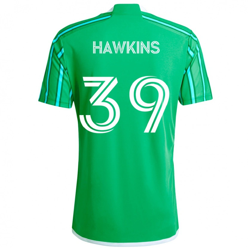 Danxen Mulher Camisola Stuart Hawkins #39 Verde Branco Principal 2025/26 Camisa Brasil