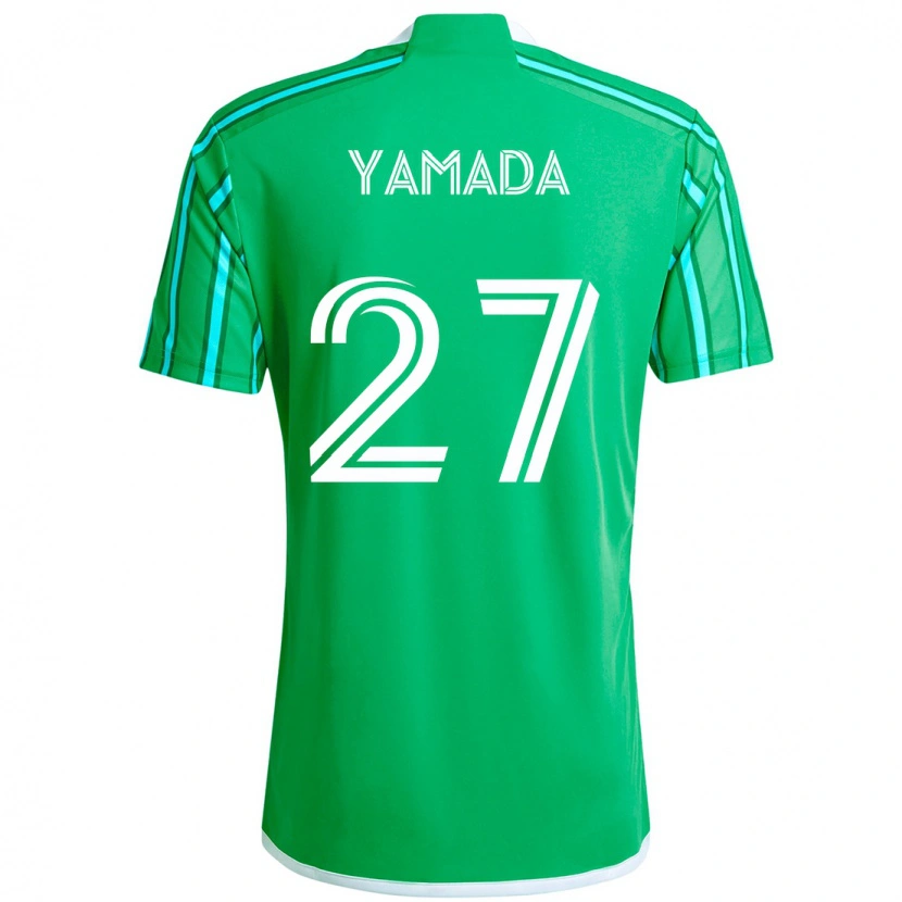 Danxen Mulher Camisola Hikari Yamada #27 Verde Branco Principal 2025/26 Camisa Brasil