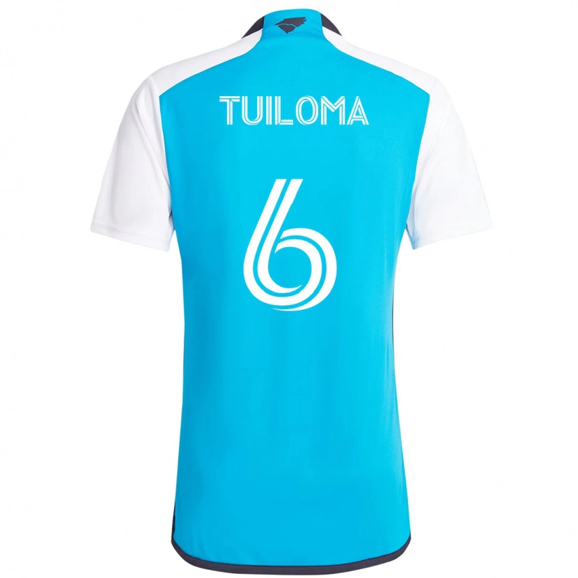 Danxen Mulher Camisola Bill Tuiloma #6 Azul Celeste Branco Principal 2025/26 Camisa Brasil