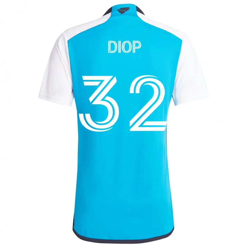 Danxen Mulher Camisola Hamady Diop #32 Azul Celeste Branco Principal 2025/26 Camisa Brasil