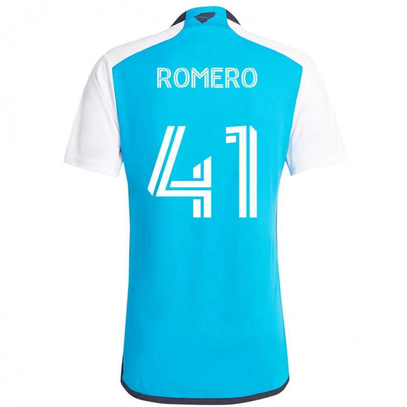 Danxen Mulher Camisola Brian Romero #41 Azul Celeste Branco Principal 2025/26 Camisa Brasil