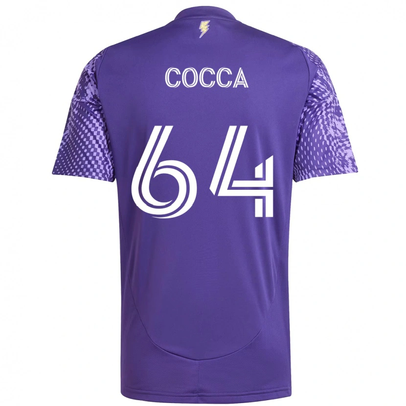 Danxen Mulher Camisola Manuel Cocca #64 Roxo Branco Principal 2025/26 Camisa Brasil