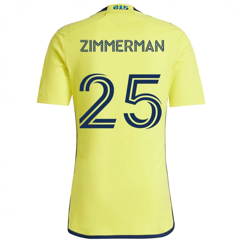 Danxen Mulher Camisola Walker Zimmerman #25 Amarelo Azul Marinho Principal 2025/26 Camisa Brasil