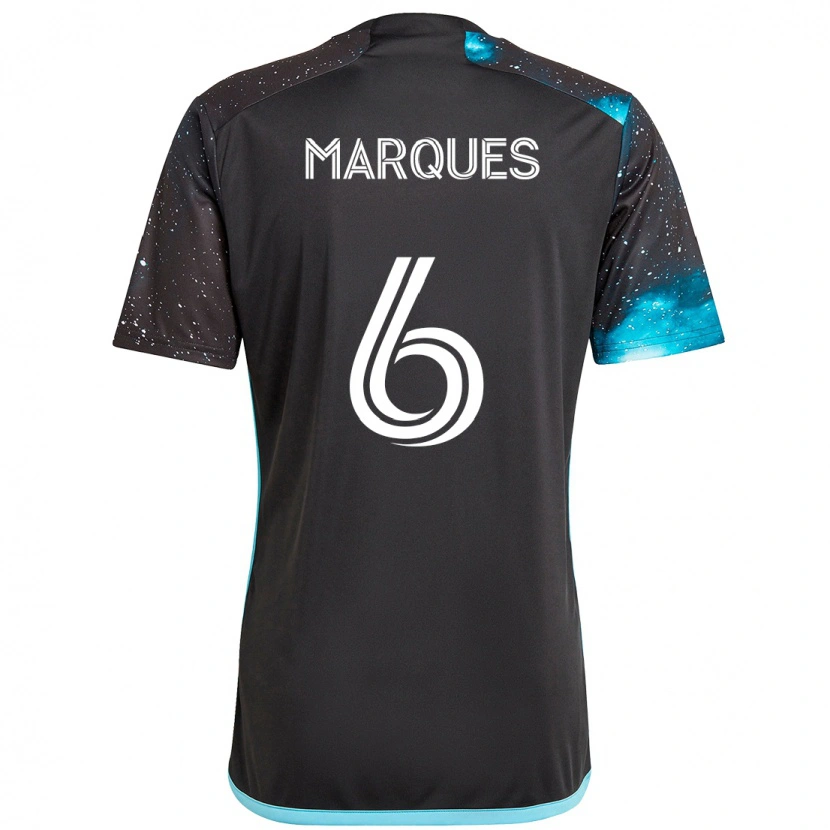 Danxen Mulher Camisola Mikael Marqués #6 Preto Azul Principal 2025/26 Camisa Brasil