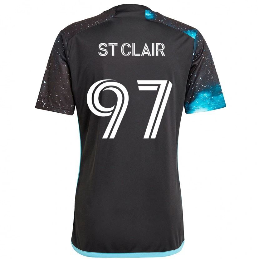 Danxen Mulher Camisola Dayne St. Clair #97 Preto Azul Principal 2025/26 Camisa Brasil