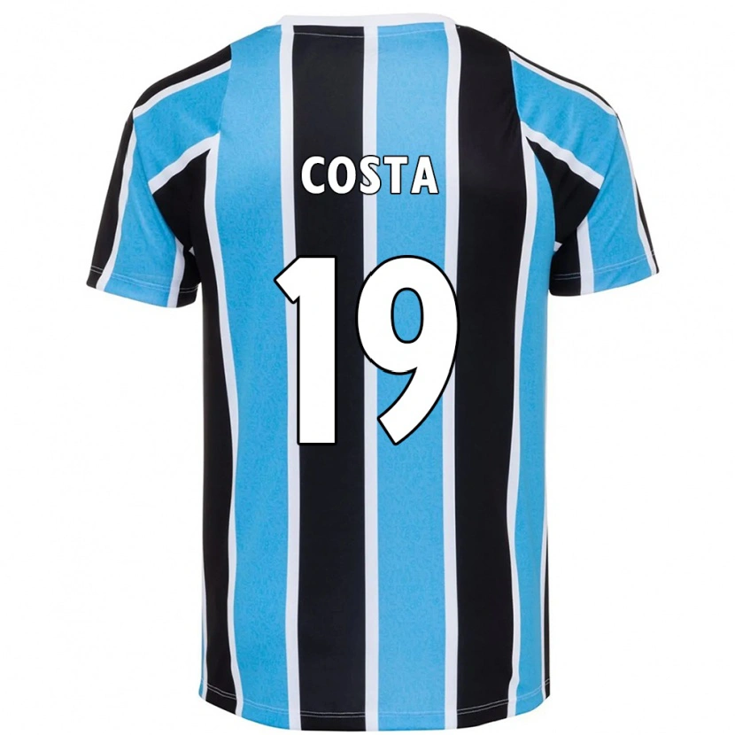 Danxen Mulher Camisola Diego Costa #19 Azul Preto Branco Principal 2025/26 Camisa Brasil