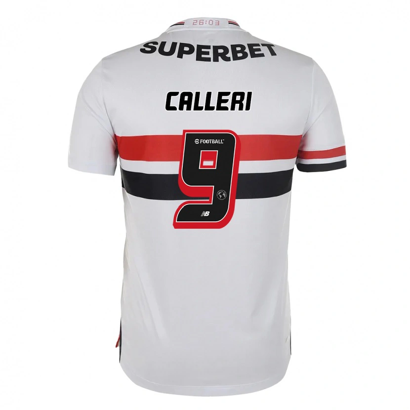 Danxen Mulher Camisola Jonathan Calleri #9 Vermelho Preto Branco Principal 2025/26 Camisa Brasil