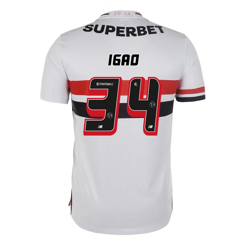 Danxen Mulher Camisola Igão #34 Vermelho Preto Branco Principal 2025/26 Camisa Brasil