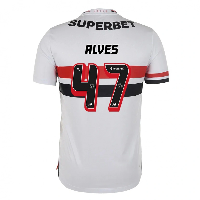 Danxen Mulher Camisola Matheus Alves #47 Vermelho Preto Branco Principal 2025/26 Camisa Brasil