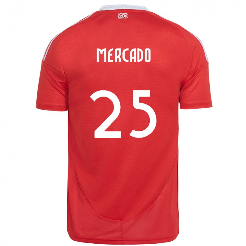 Danxen Mulher Camisola Gabriel Mercado #25 Vermelho Branco Principal 2025/26 Camisa Brasil