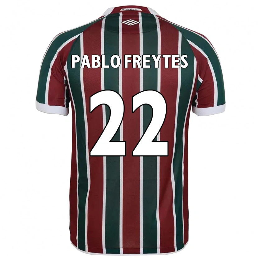 Danxen Mulher Camisola Juan Pablo Freytes #22 Verde Bordô Branco Principal 2025/26 Camisa Brasil