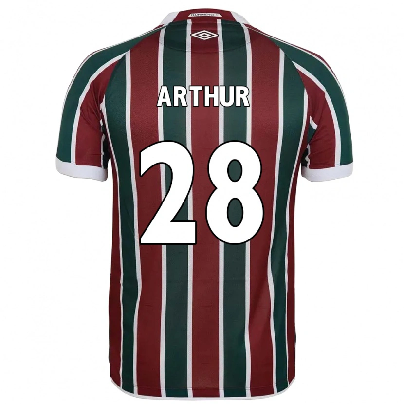Danxen Mulher Camisola Arthur #28 Verde Bordô Branco Principal 2025/26 Camisa Brasil