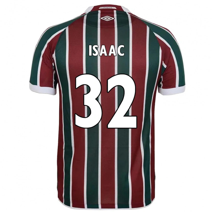 Danxen Mulher Camisola Isaac #32 Verde Bordô Branco Principal 2025/26 Camisa Brasil