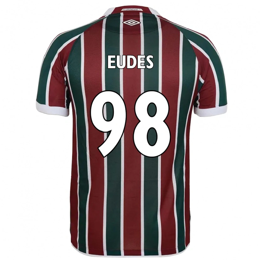 Danxen Mulher Camisola Vitor Eudes #98 Verde Bordô Branco Principal 2025/26 Camisa Brasil