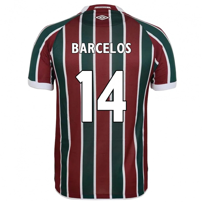 Danxen Mulher Camisola Danilo Barcelos #14 Verde Bordô Branco Principal 2025/26 Camisa Brasil