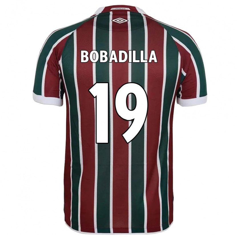 Danxen Mulher Camisola Raul Bobadilla #19 Verde Bordô Branco Principal 2025/26 Camisa Brasil