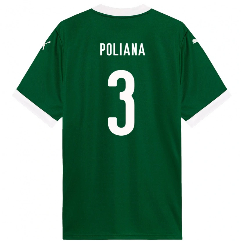 Danxen Mulher Camisola Poliana #3 Verde Branco Principal 2025/26 Camisa Brasil