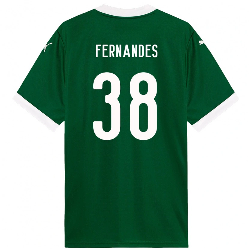 Danxen Mulher Camisola Matheus Fernandes #38 Verde Branco Principal 2025/26 Camisa Brasil