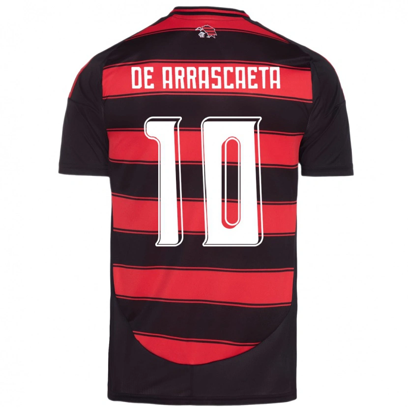 Danxen Mulher Camisola Giorgian De Arrascaeta #10 Vermelho Preto Principal 2025/26 Camisa Brasil