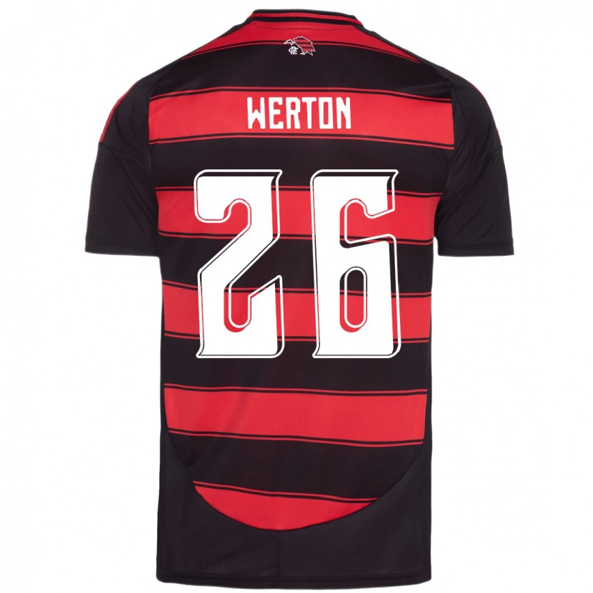 Danxen Mulher Camisola Werton #26 Vermelho Preto Principal 2025/26 Camisa Brasil