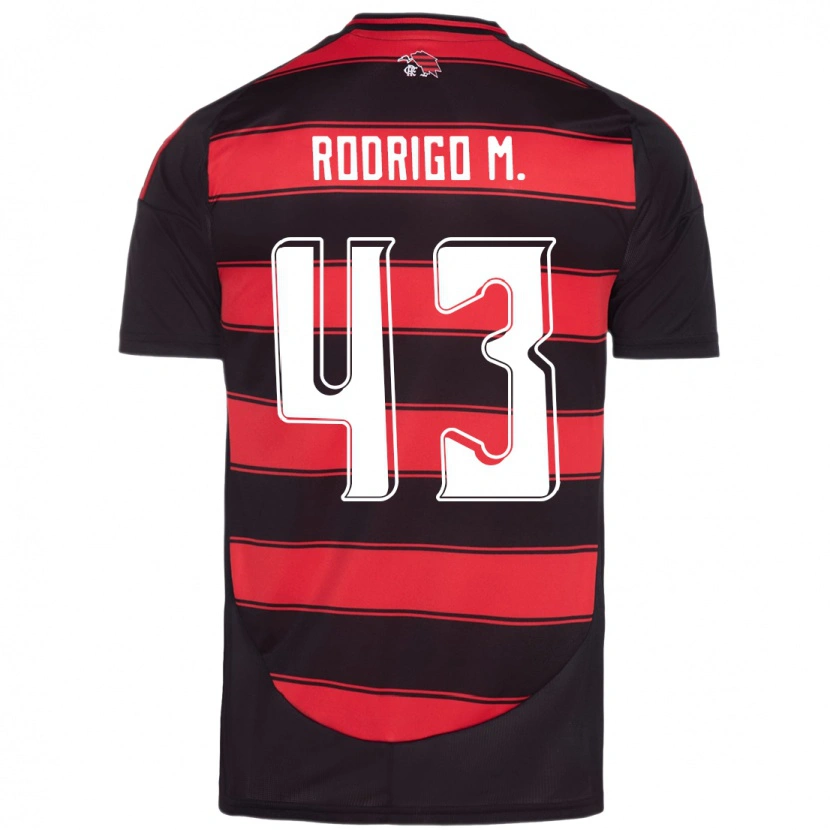 Danxen Mulher Camisola Rodrigo Muniz #43 Vermelho Preto Principal 2025/26 Camisa Brasil