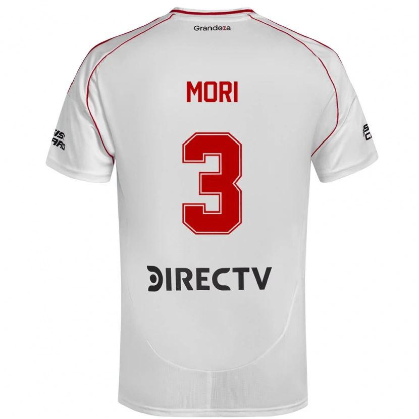 Danxen Mulher Camisola Ramiro Funes Mori #3 Branco Vermelho Principal 2025/26 Camisa Brasil