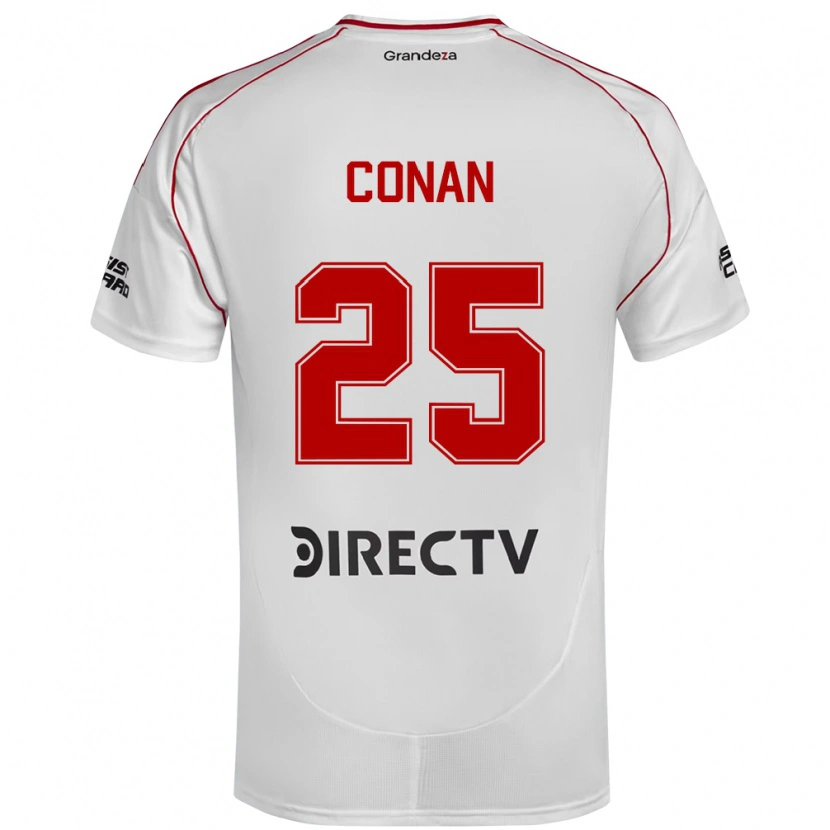 Danxen Mulher Camisola Conan Ledesma #25 Branco Vermelho Principal 2025/26 Camisa Brasil