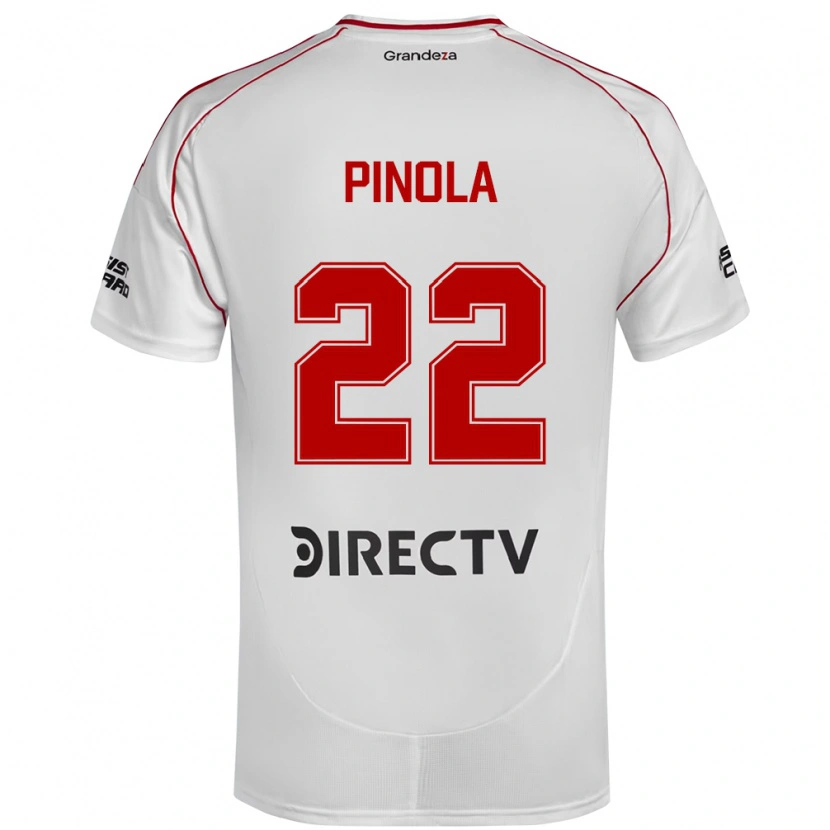 Danxen Mulher Camisola Javier Pinola #22 Branco Vermelho Principal 2025/26 Camisa Brasil