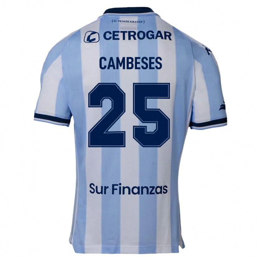 Danxen Mulher Camisola Facundo Cambeses #25 Azul Celeste Principal 2025/26 Camisa Brasil