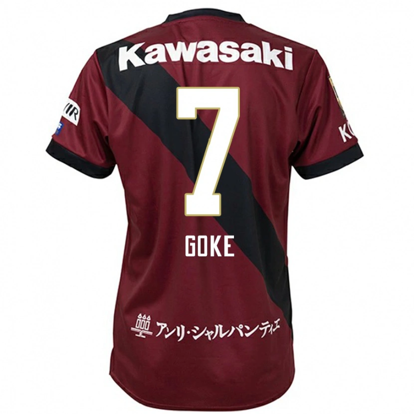 Danxen Mulher Camisola Yuta Goke #7 Bordô Preto Principal 2025/26 Camisa Brasil