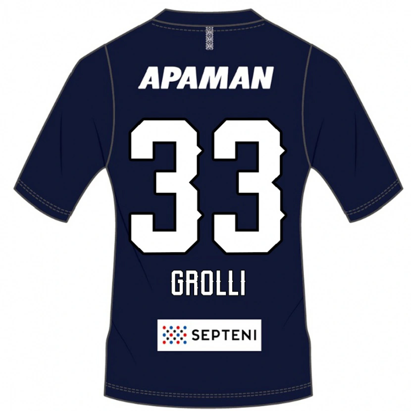 Danxen Mulher Camisola Douglas Grolli #33 Azul Royal Branco Principal 2025/26 Camisa Brasil