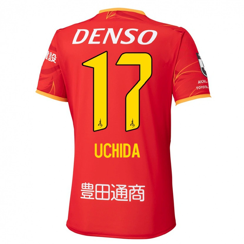 Danxen Mulher Camisola Takuya Uchida #17 Vermelho Amarelo Principal 2025/26 Camisa Brasil