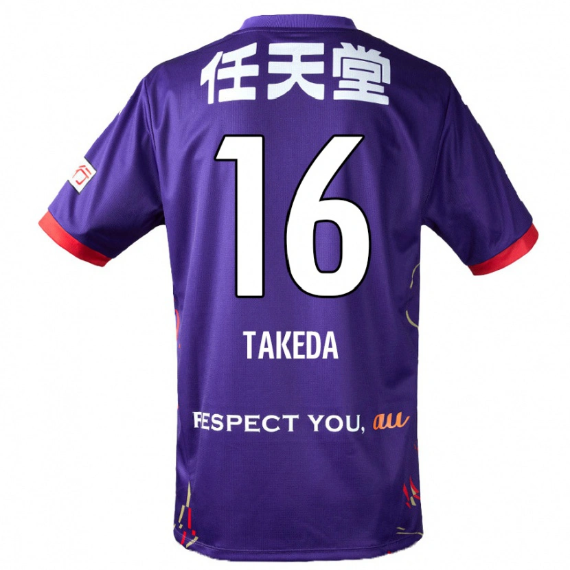 Danxen Mulher Camisola Shohei Takeda #16 Roxo Branco Preto Principal 2025/26 Camisa Brasil