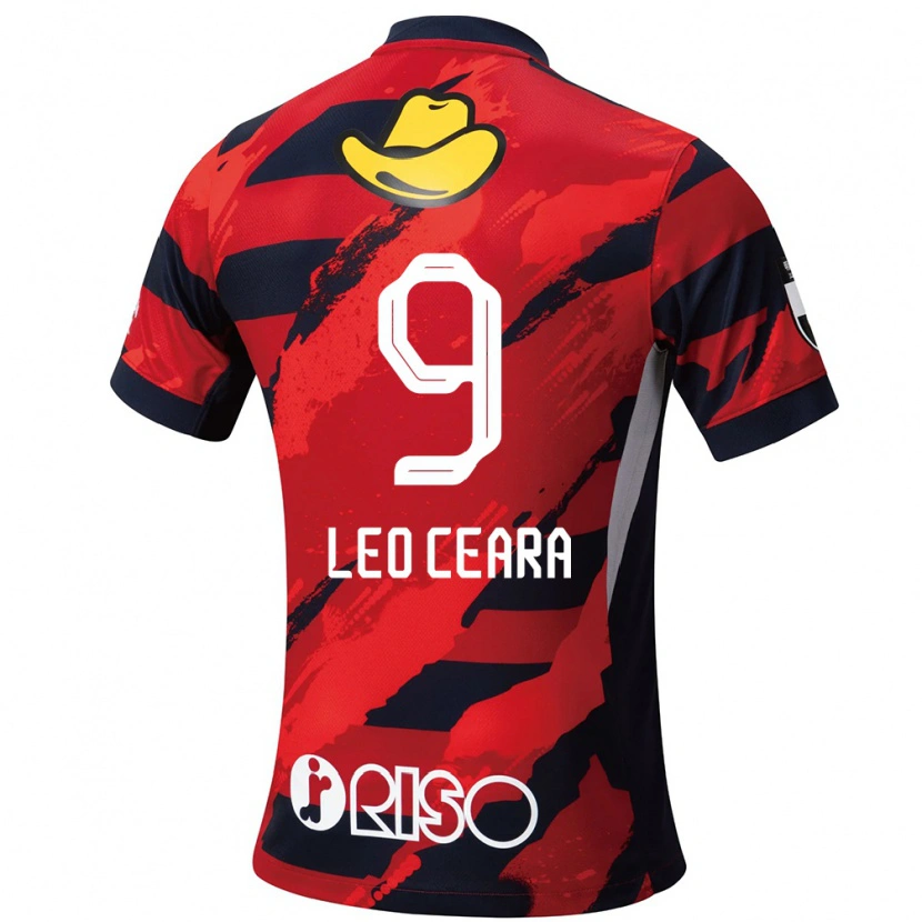 Danxen Mulher Camisola Léo Ceará #9 Vermelho Preto Principal 2025/26 Camisa Brasil