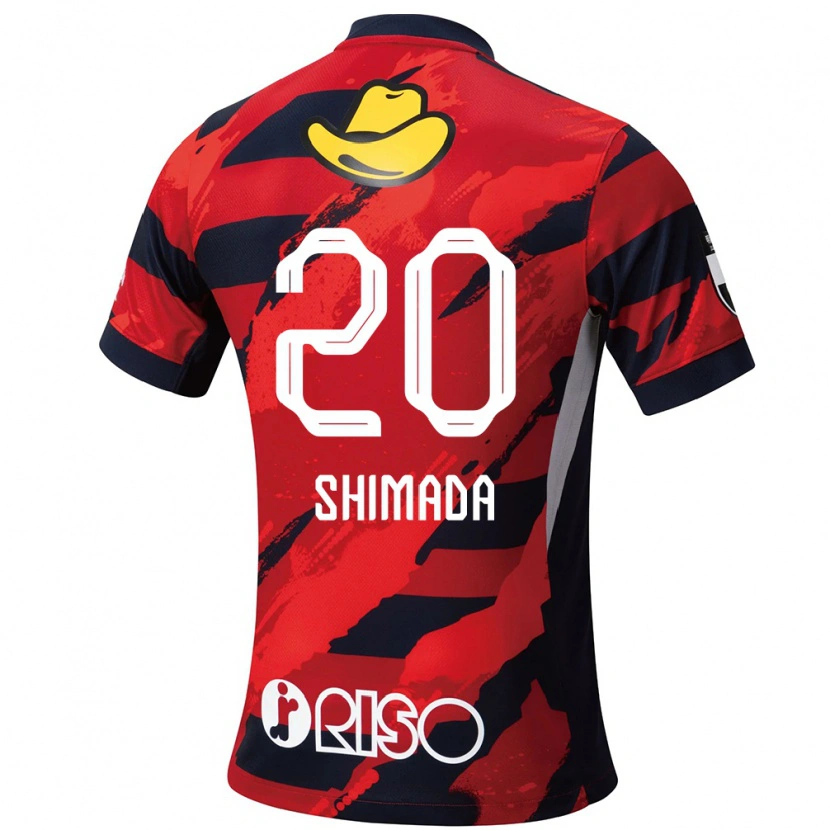 Danxen Mulher Camisola Victor Shimada #20 Vermelho Preto Principal 2025/26 Camisa Brasil