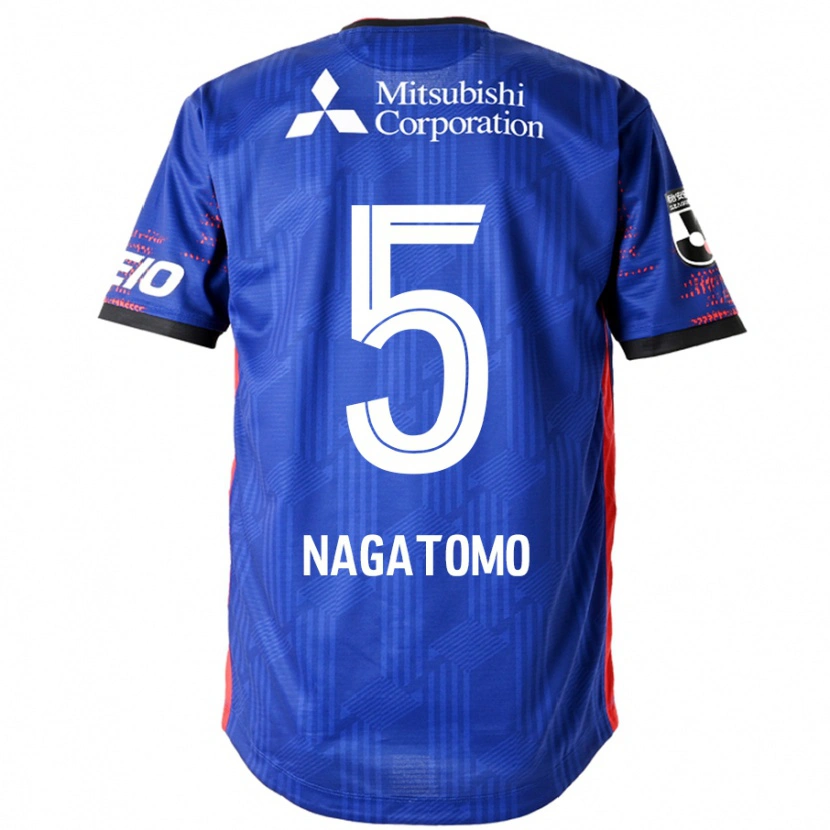 Danxen Mulher Camisola Yuto Nagatomo #5 Azul Royal Branco Principal 2025/26 Camisa Brasil
