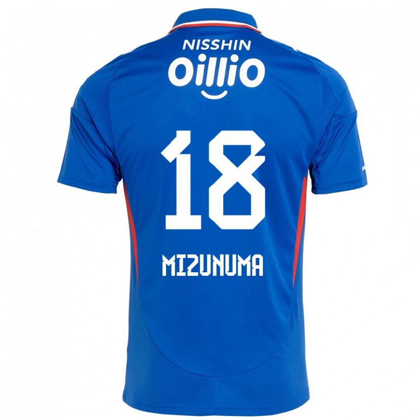 Danxen Mulher Camisola Kota Mizunuma #18 Azul Royal Branco Principal 2025/26 Camisa Brasil