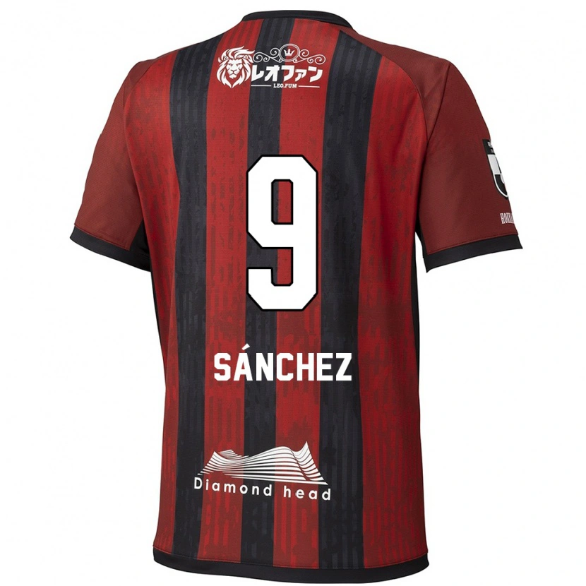 Danxen Mulher Camisola Jordi Sánchez #9 Vermelho Preto Principal 2025/26 Camisa Brasil