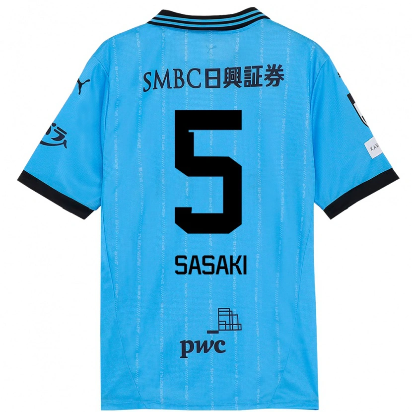 Danxen Mulher Camisola Asahi Sasaki #5 Azul Celeste Preto Principal 2025/26 Camisa Brasil