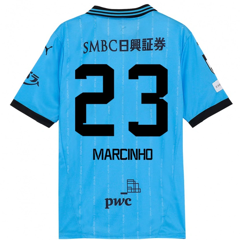 Danxen Mulher Camisola Marcinho #23 Azul Celeste Preto Principal 2025/26 Camisa Brasil