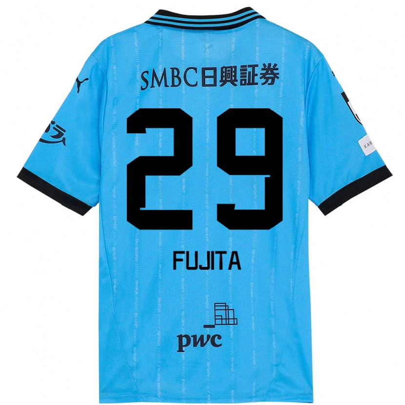 Danxen Mulher Camisola Asuto Fujita #29 Azul Celeste Preto Principal 2025/26 Camisa Brasil