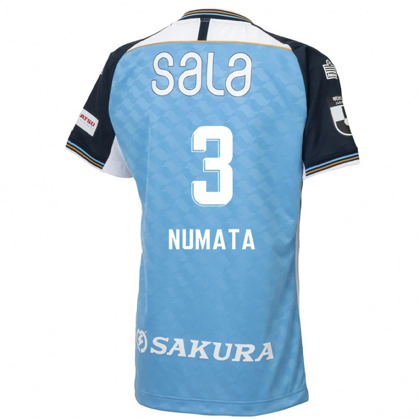 Danxen Mulher Camisola Taiki Numata #3 Azul Celeste Preto Principal 2025/26 Camisa Brasil