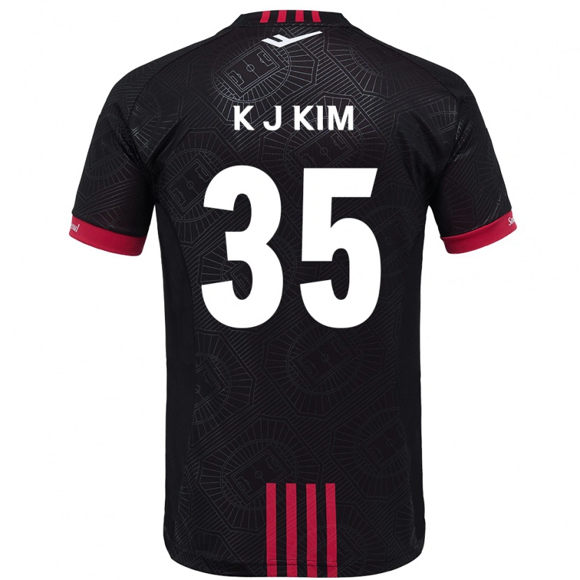 Danxen Mulher Camisola Kang-Jun Kim #35 Preto Vermelho Principal 2025/26 Camisa Brasil