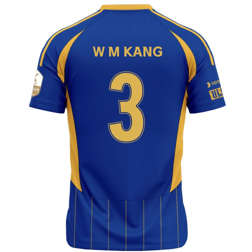 Danxen Mulher Camisola Min-Woo Kang #3 Azul Royal Amarelo Principal 2025/26 Camisa Brasil