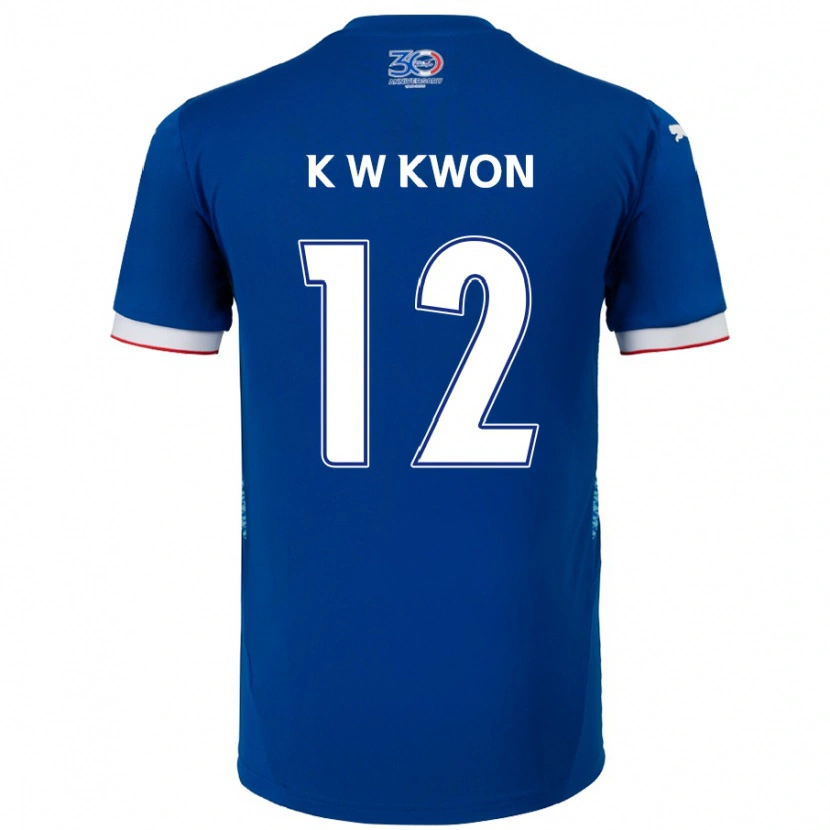 Danxen Mulher Camisola Wan-Kyu Kwon #12 Azul Royal Branco Principal 2025/26 Camisa Brasil